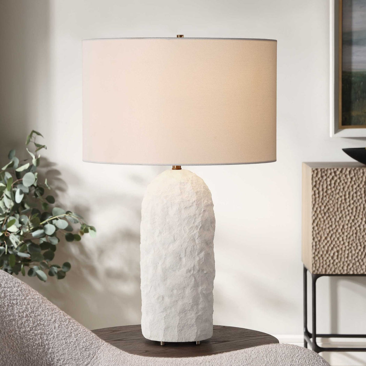 Modern European furniture - White Sandstone Table Lamp - www.oroa.com