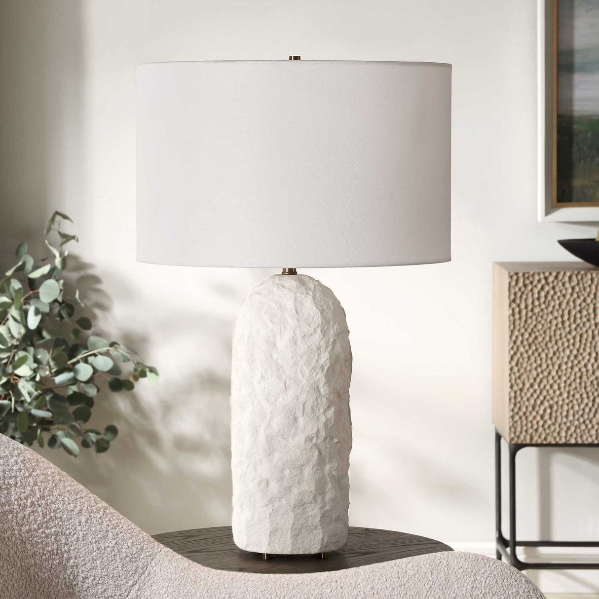 Modern European furniture - White Sandstone Table Lamp - www.oroa.com