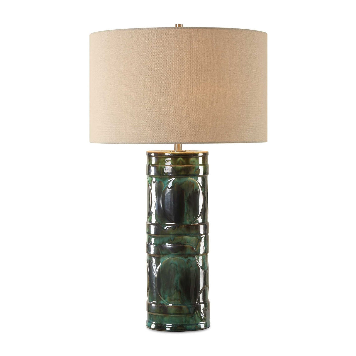 Modern European furniture - Green Glazed Ceramic Table Lamp by Uttermost Loch - www.oroa.com