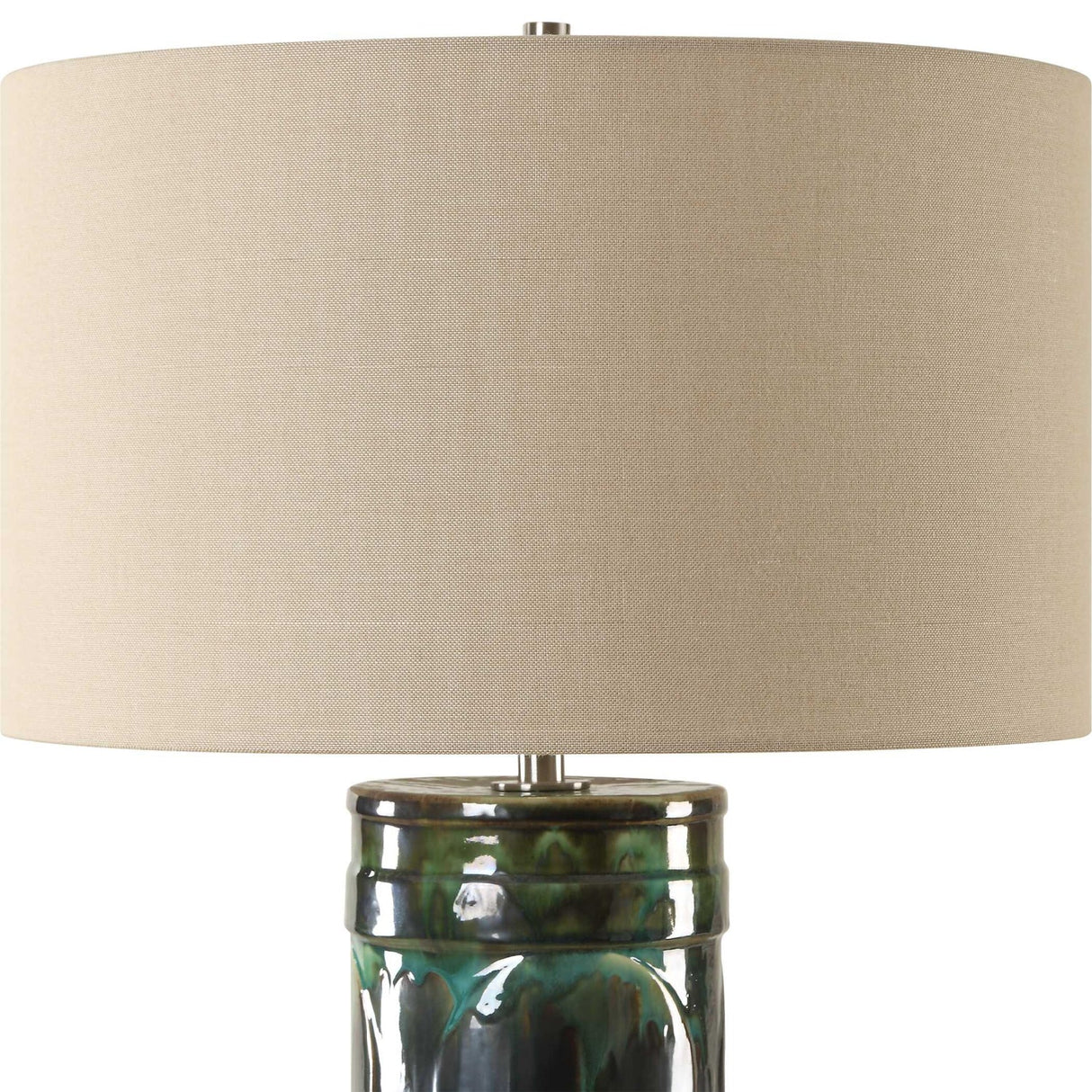 Modern European furniture - Green Glazed Ceramic Table Lamp by Uttermost Loch - www.oroa.com