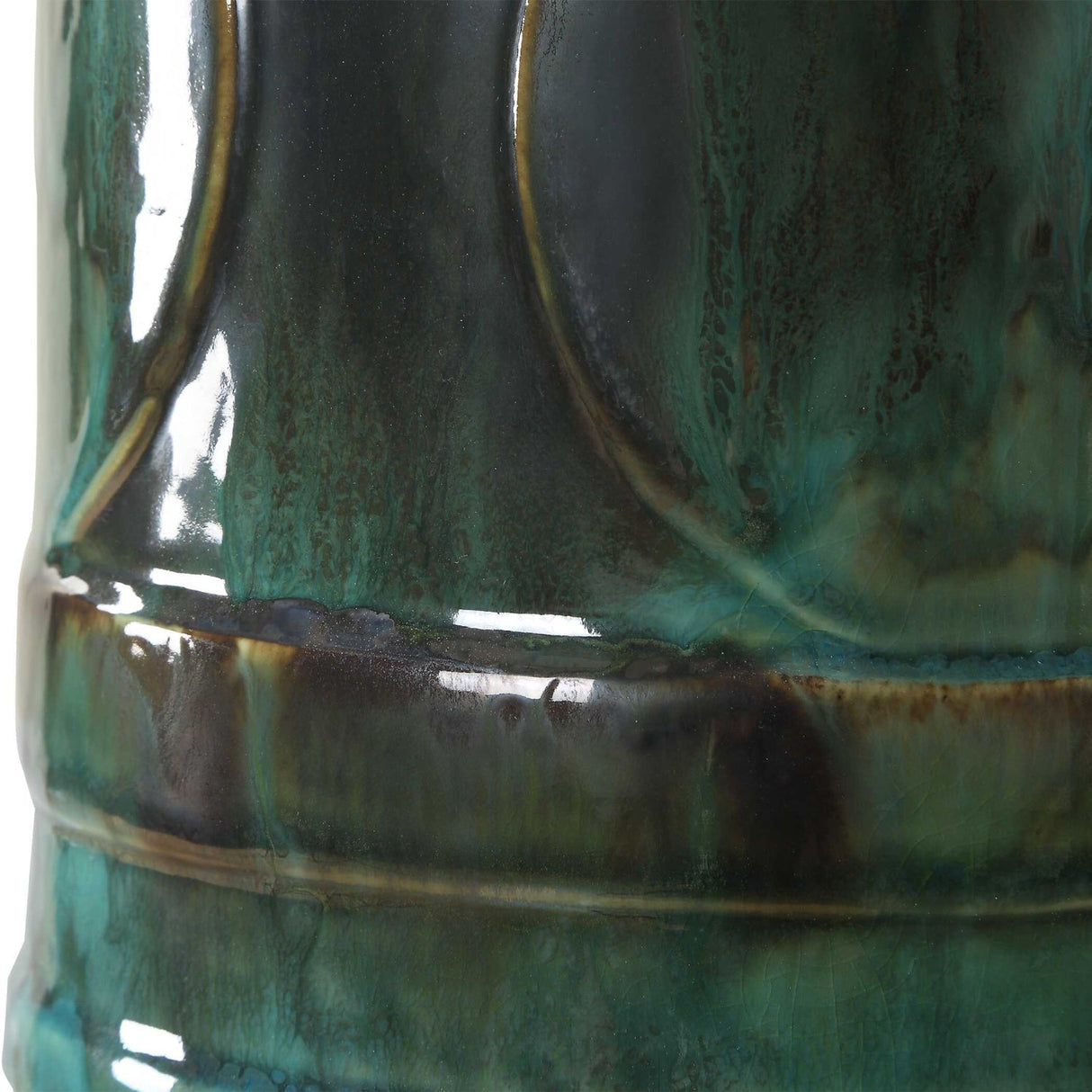 Modern European furniture - Green Glazed Ceramic Table Lamp by Uttermost Loch - www.oroa.com