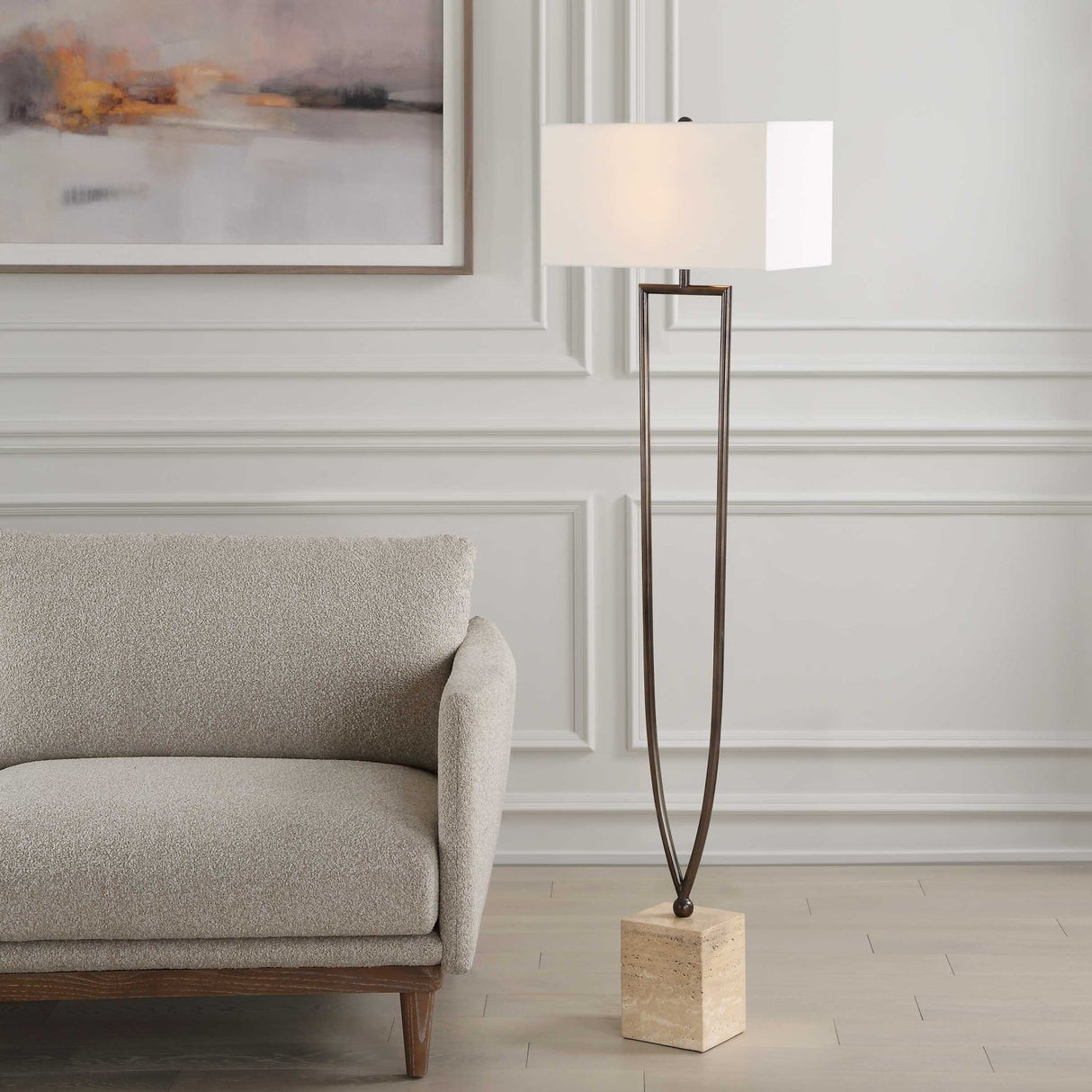 Modern European furniture - Split Dark Bronze Floor Lamp - www.oroa.com