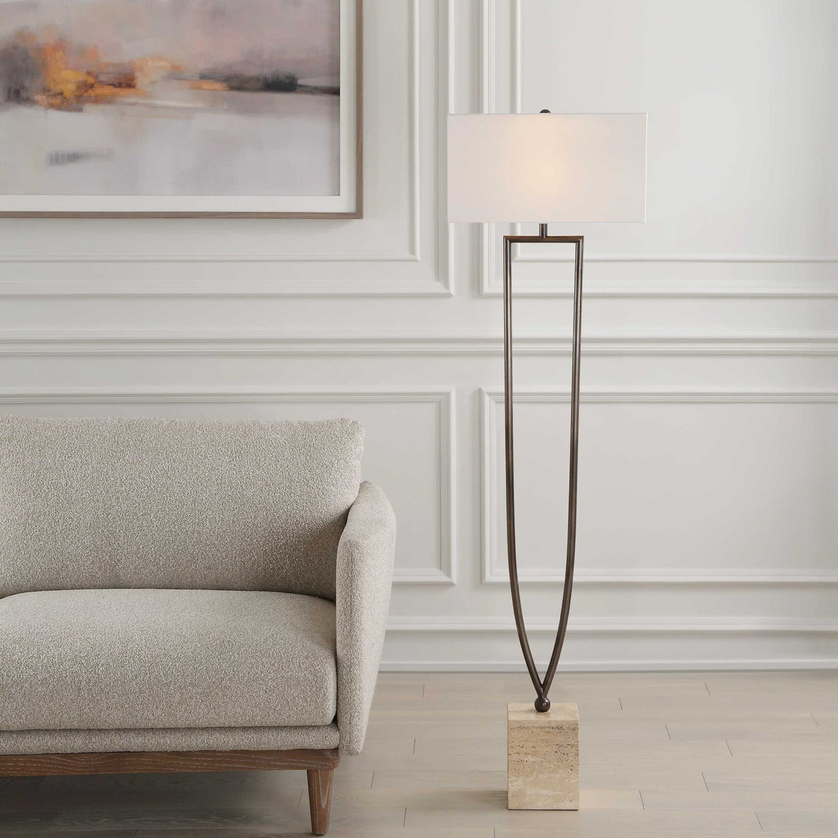 Modern European furniture - Split Dark Bronze Floor Lamp - www.oroa.com