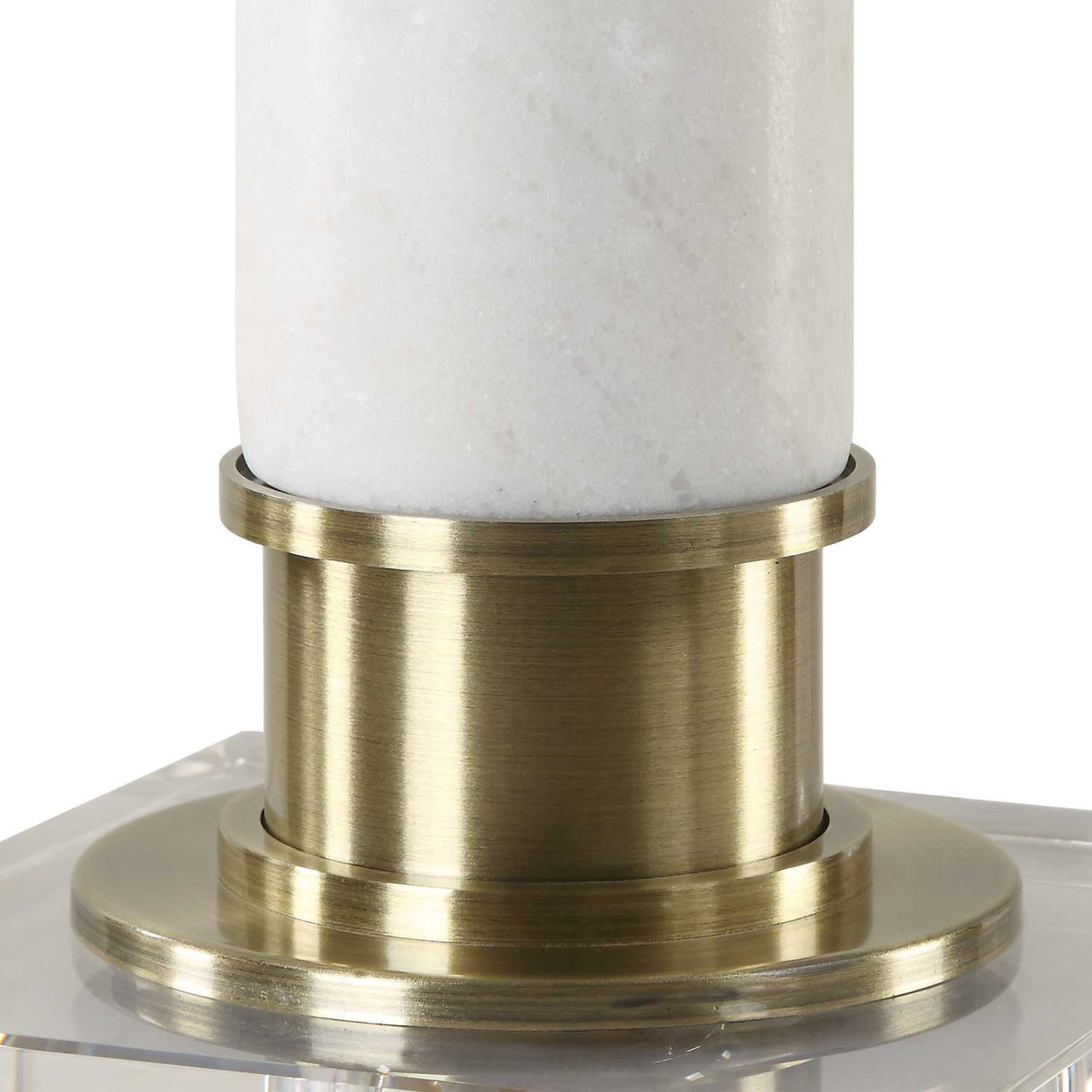 Modern European furniture - White Marble Column Table Lamp by Uttermost Plinth - www.oroa.com