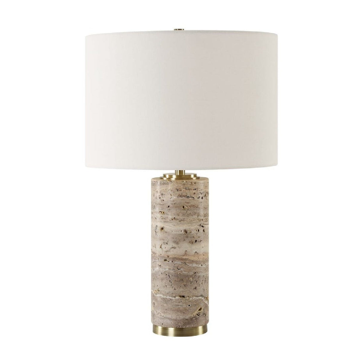 Honed Travertine Table Lamp by Uttermost Cortado, alternate view 3