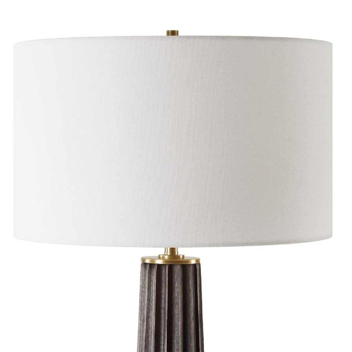 Scalloped Dark Oak Table Lamp by Uttermost Forage, alternate view 6