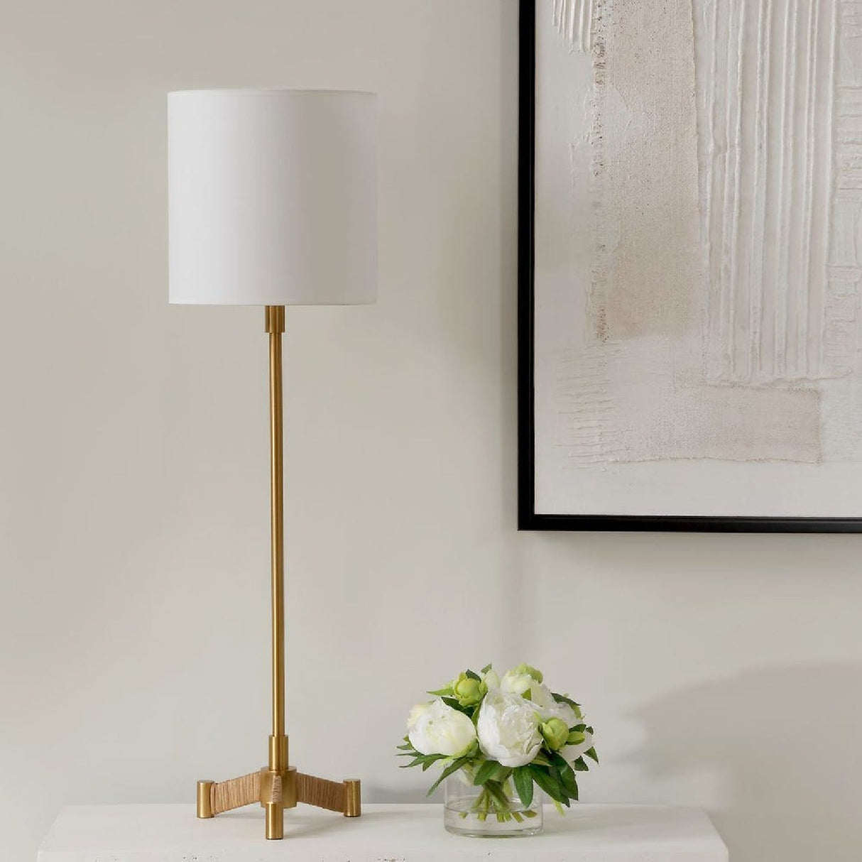 Gold Metal Base Buffet Lamp by Uttermost Lautoka, alternate view 8