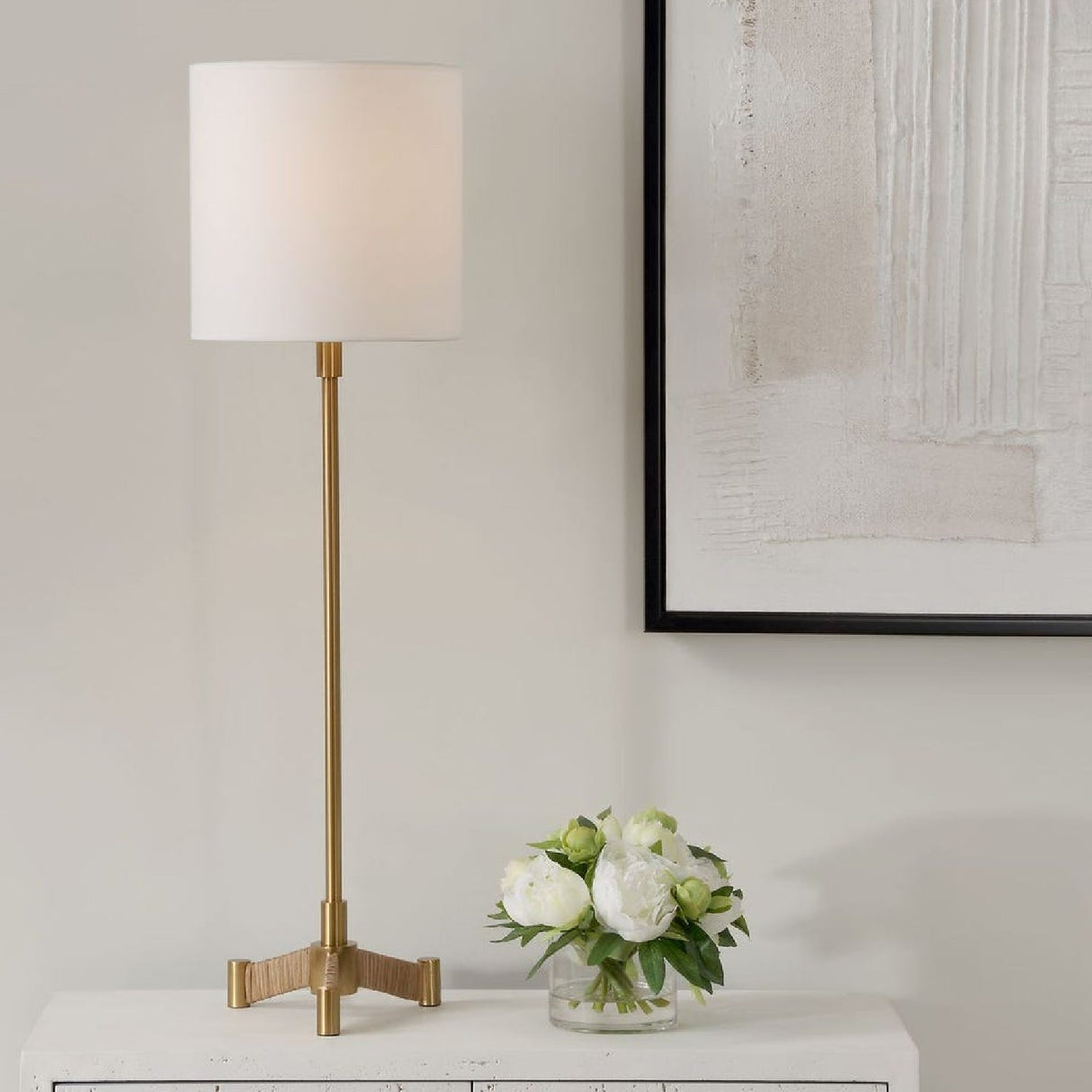Gold Metal Base Buffet Lamp by Uttermost Lautoka, alternate view 2