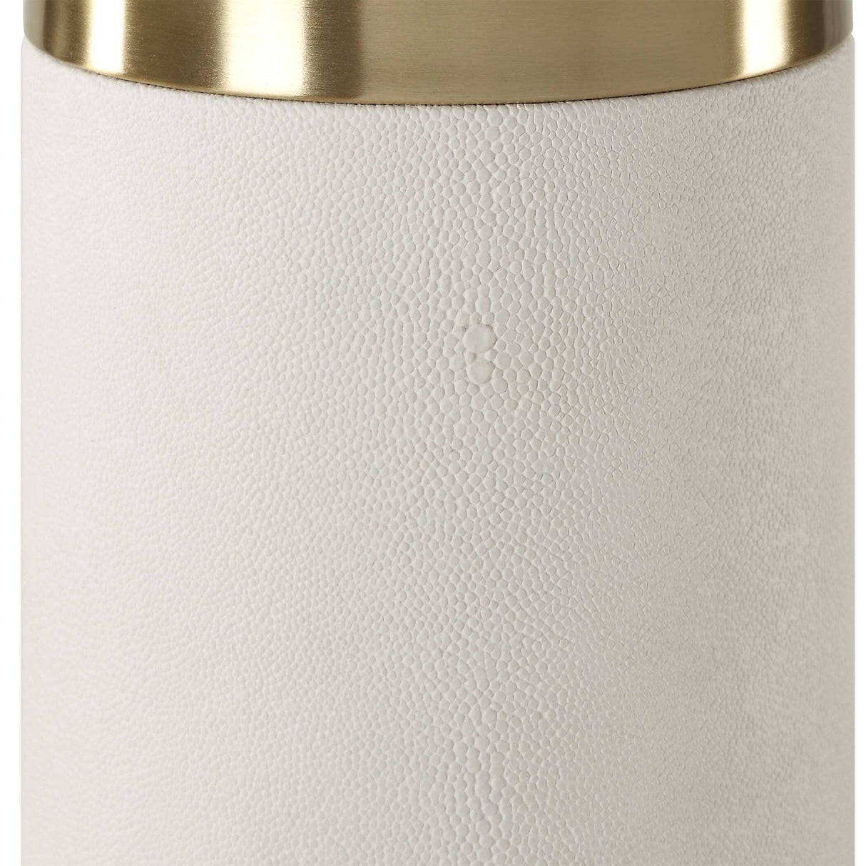 Modern European furniture - Cylindrical White Shagreen Table Lamp - www.oroa.com