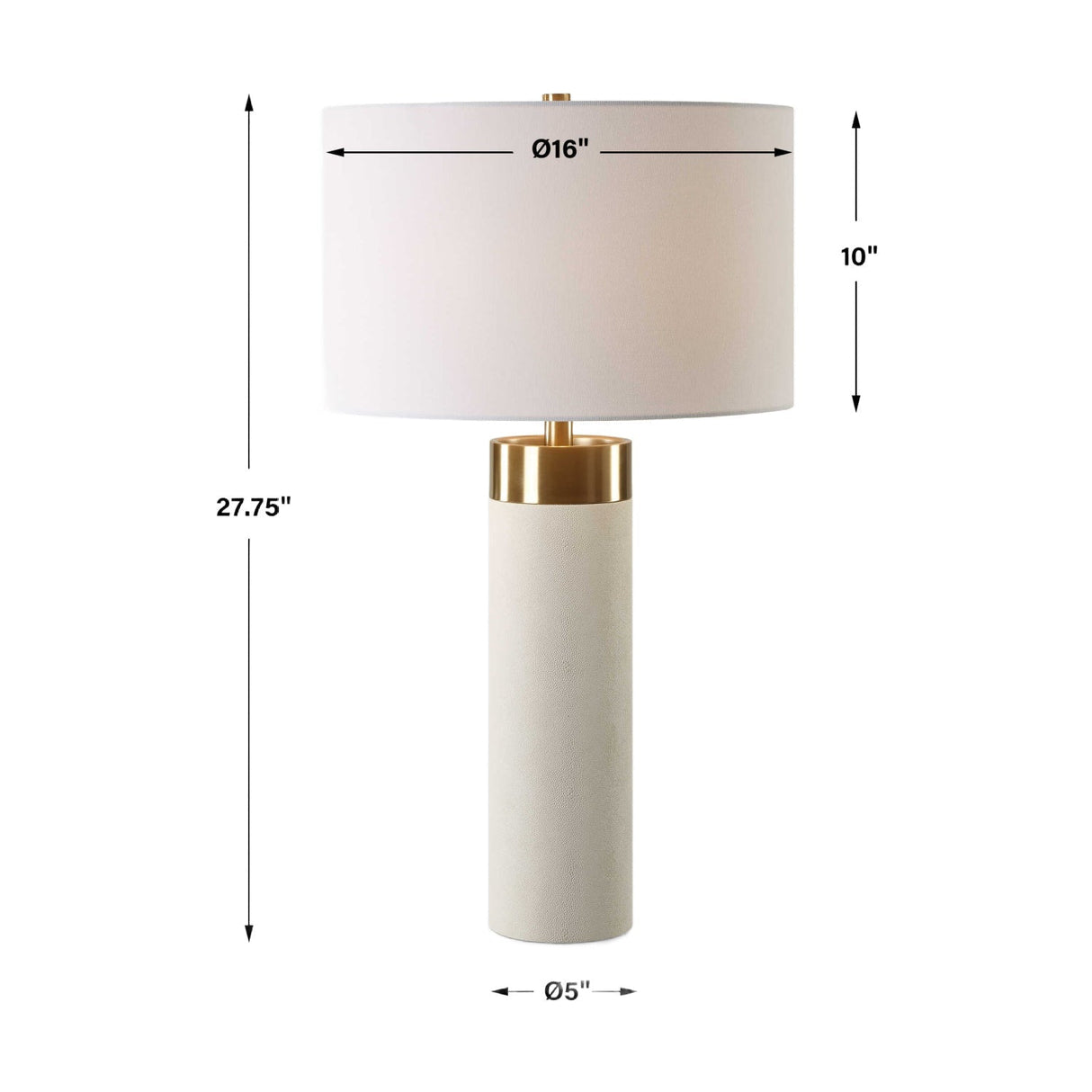 Modern European furniture - Cylindrical White Shagreen Table Lamp - www.oroa.com