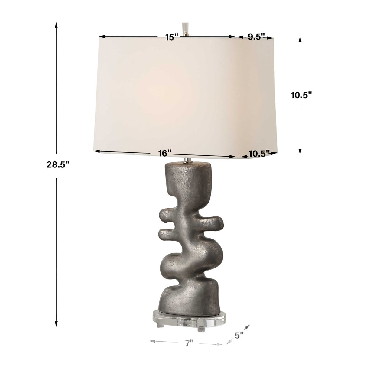 Modern European furniture - Tarnished Nickel Table Lamp by Uttermost Free Flowing - www.oroa.com