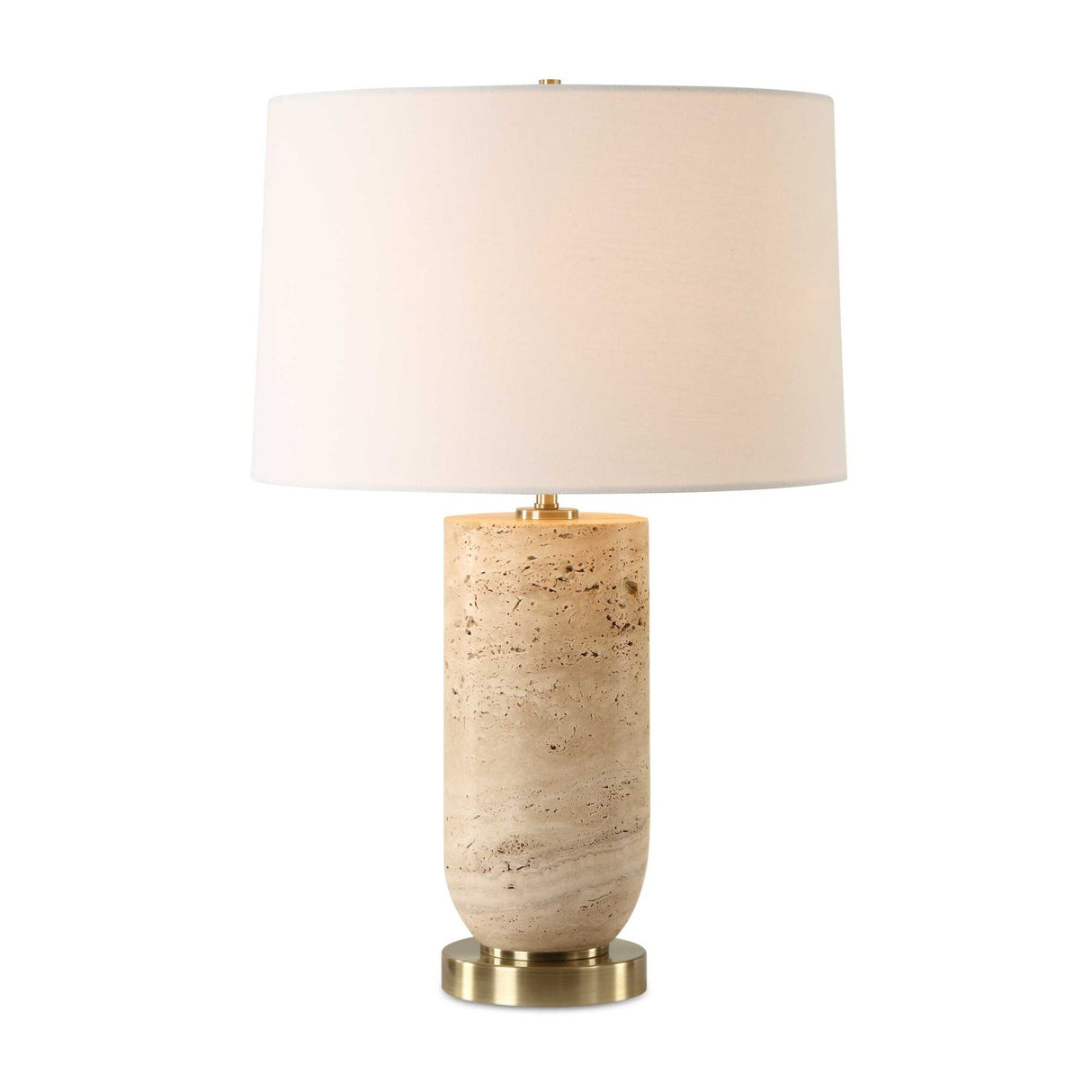 Modern European furniture - Beige Travertine Table Lamp - www.oroa.com