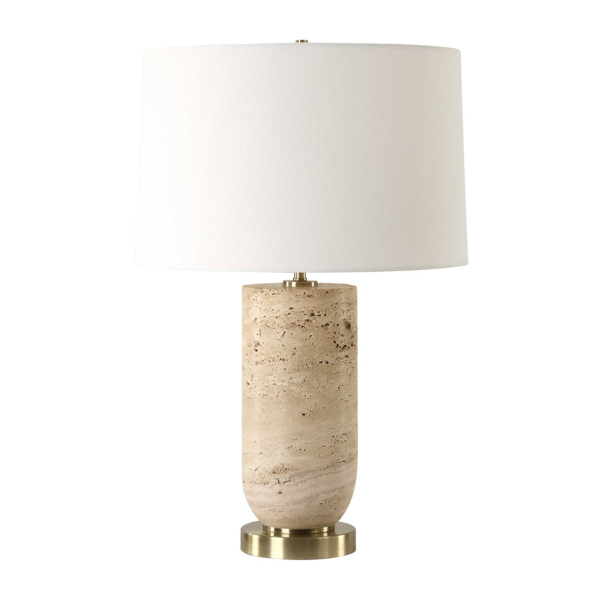 Modern European furniture - Beige Travertine Table Lamp - www.oroa.com