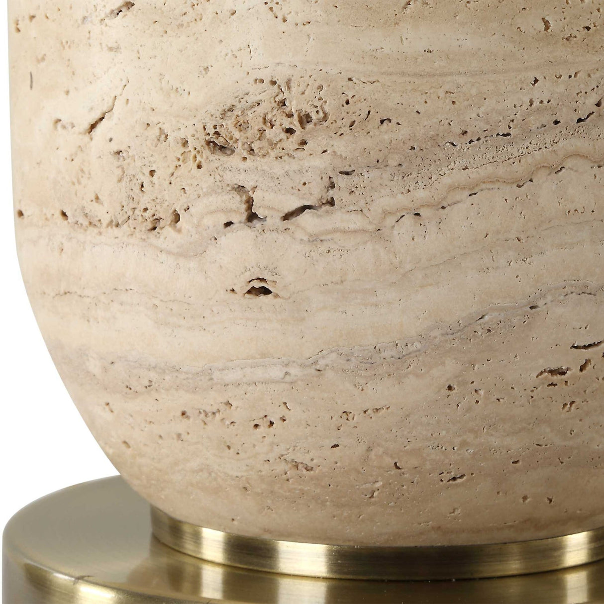 Modern European furniture - Beige Travertine Table Lamp - www.oroa.com