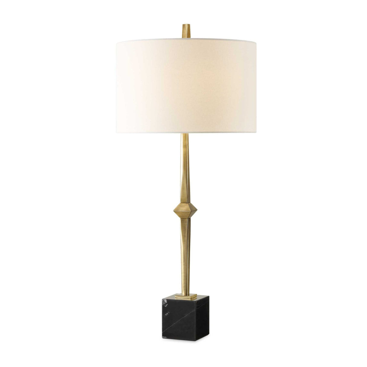 Modern European furniture - Round White Linen Table Lamp - www.oroa.com