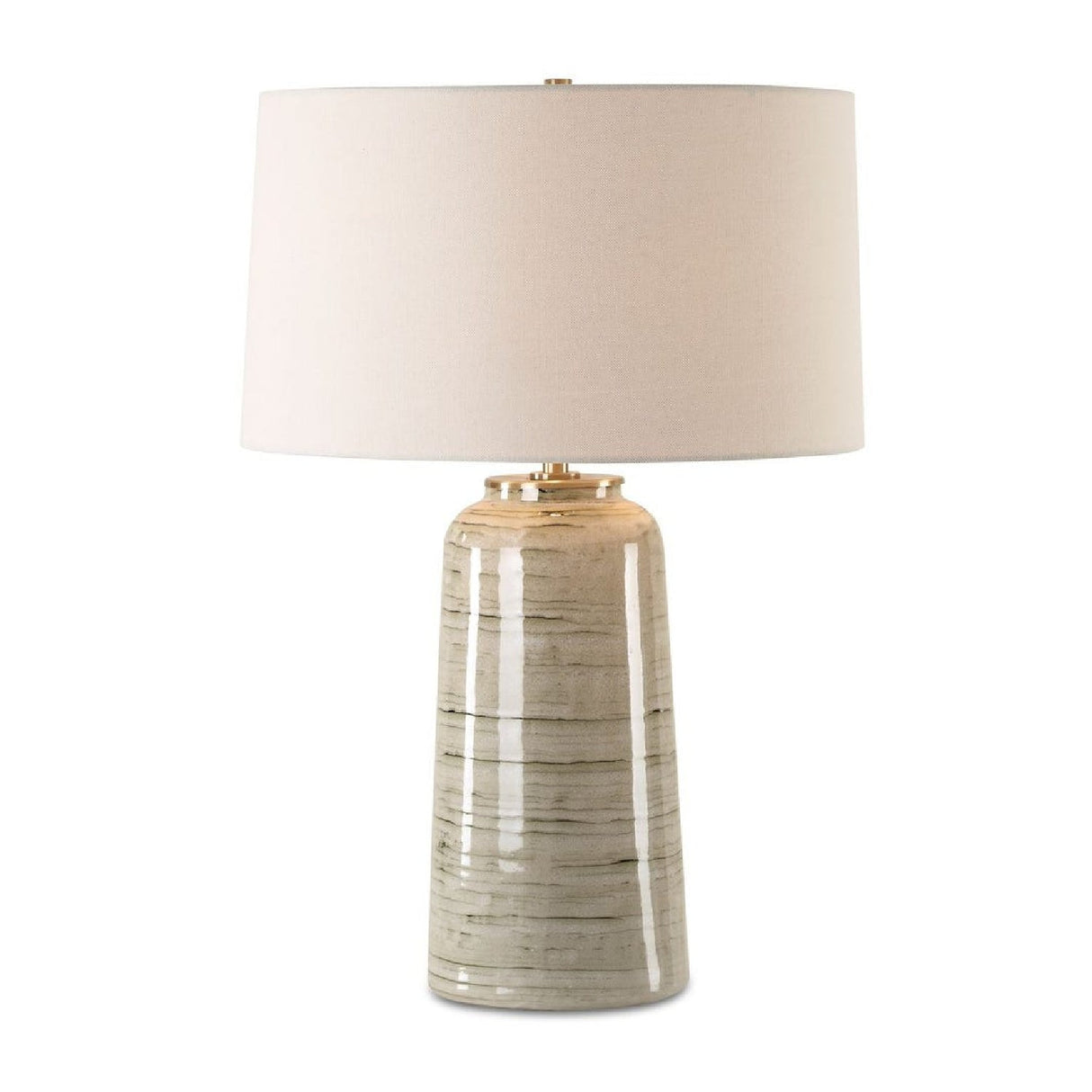 Tan Glazed Ceramic Table Lamp by Uttermost Strata, alternate view 3