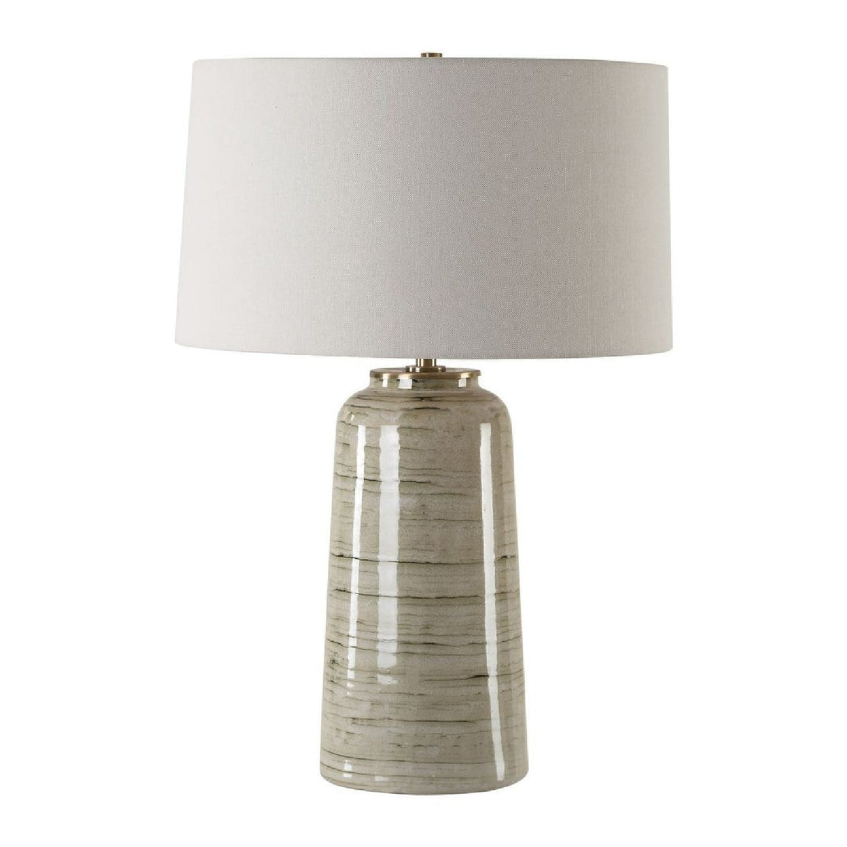 Tan Glazed Ceramic Table Lamp by Uttermost Strata, alternate view 4