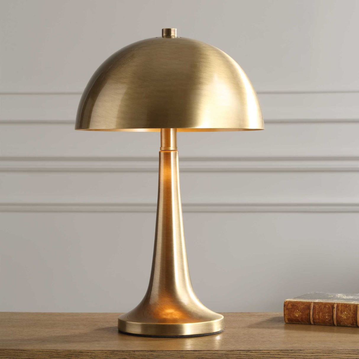 Modern European furniture - Antique Brass Dome Accent Lamp - www.oroa.com