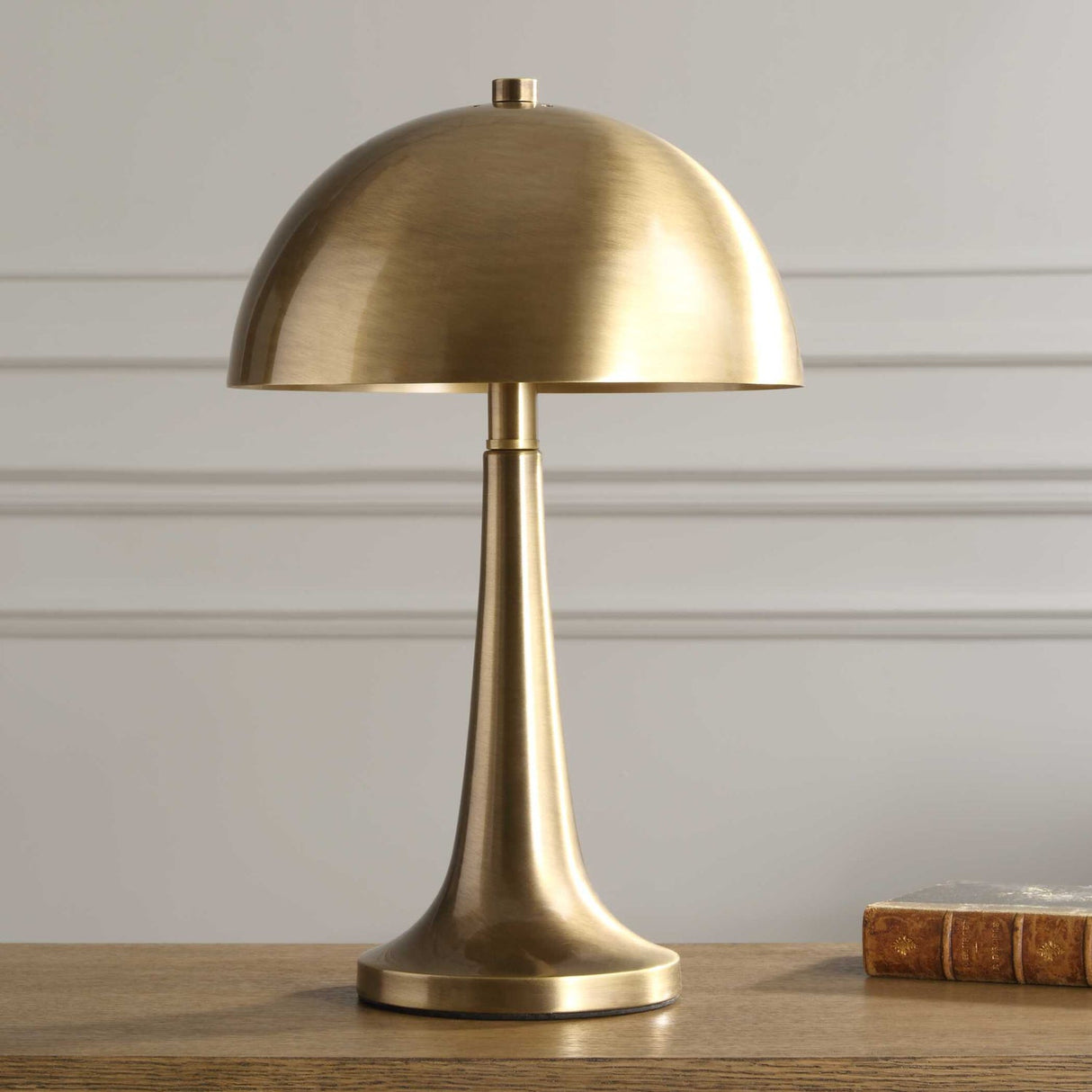 Modern European furniture - Antique Brass Dome Accent Lamp - www.oroa.com