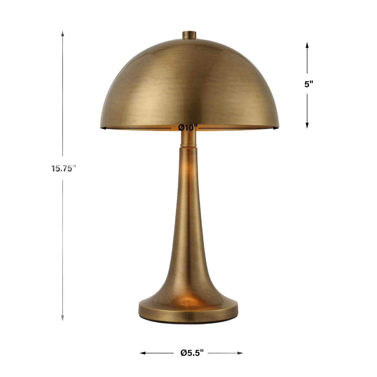 Modern European furniture - Antique Brass Dome Accent Lamp - www.oroa.com