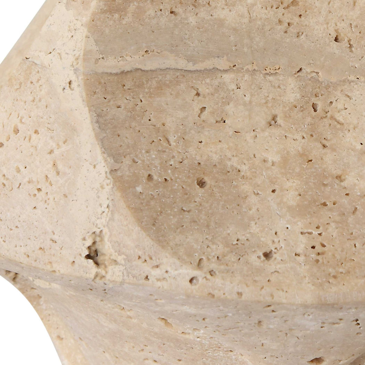 Modern European furniture - Carved Travertine Accent Lamp - www.oroa.com