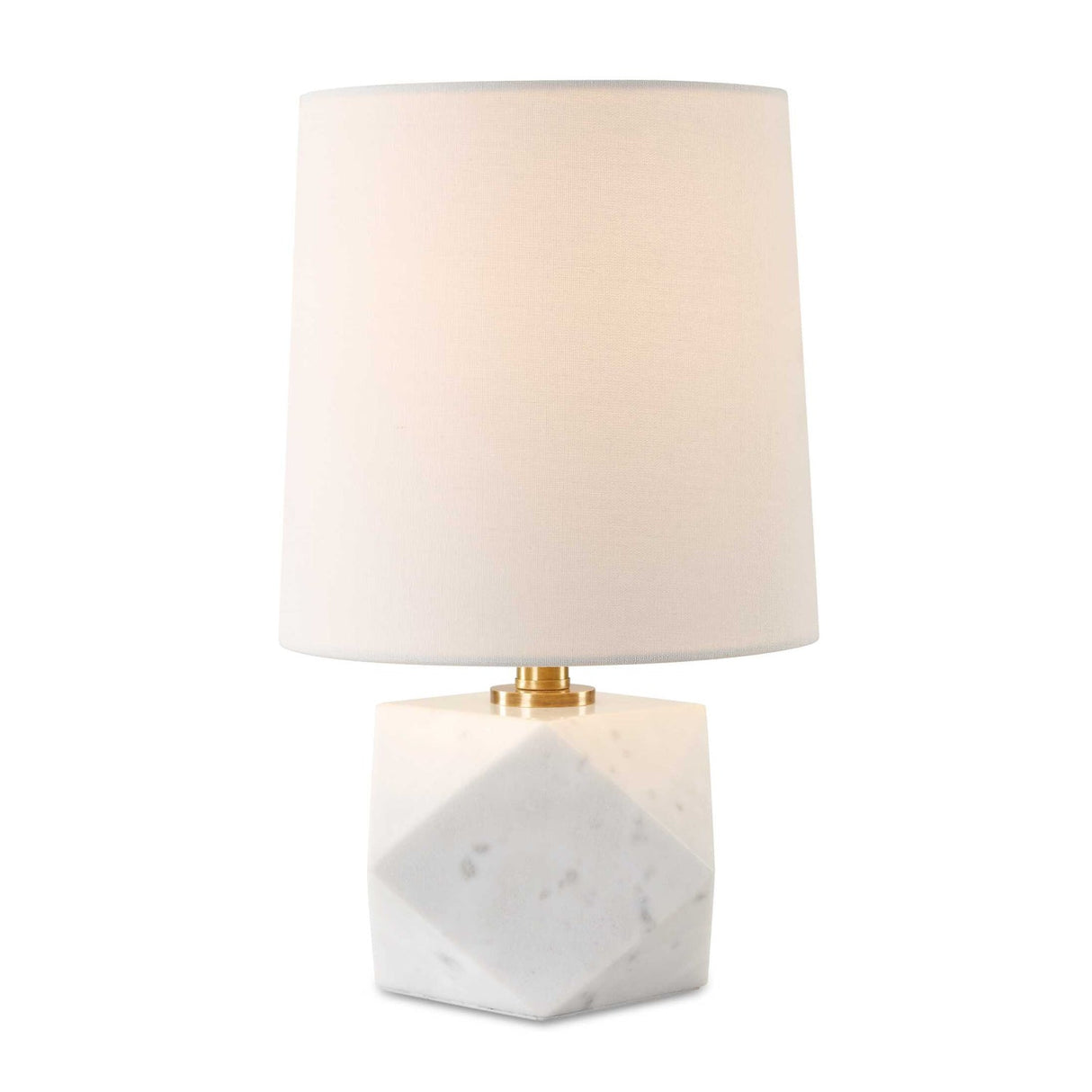 Modern European furniture - Faceted White Marble Table Lamp - www.oroa.com