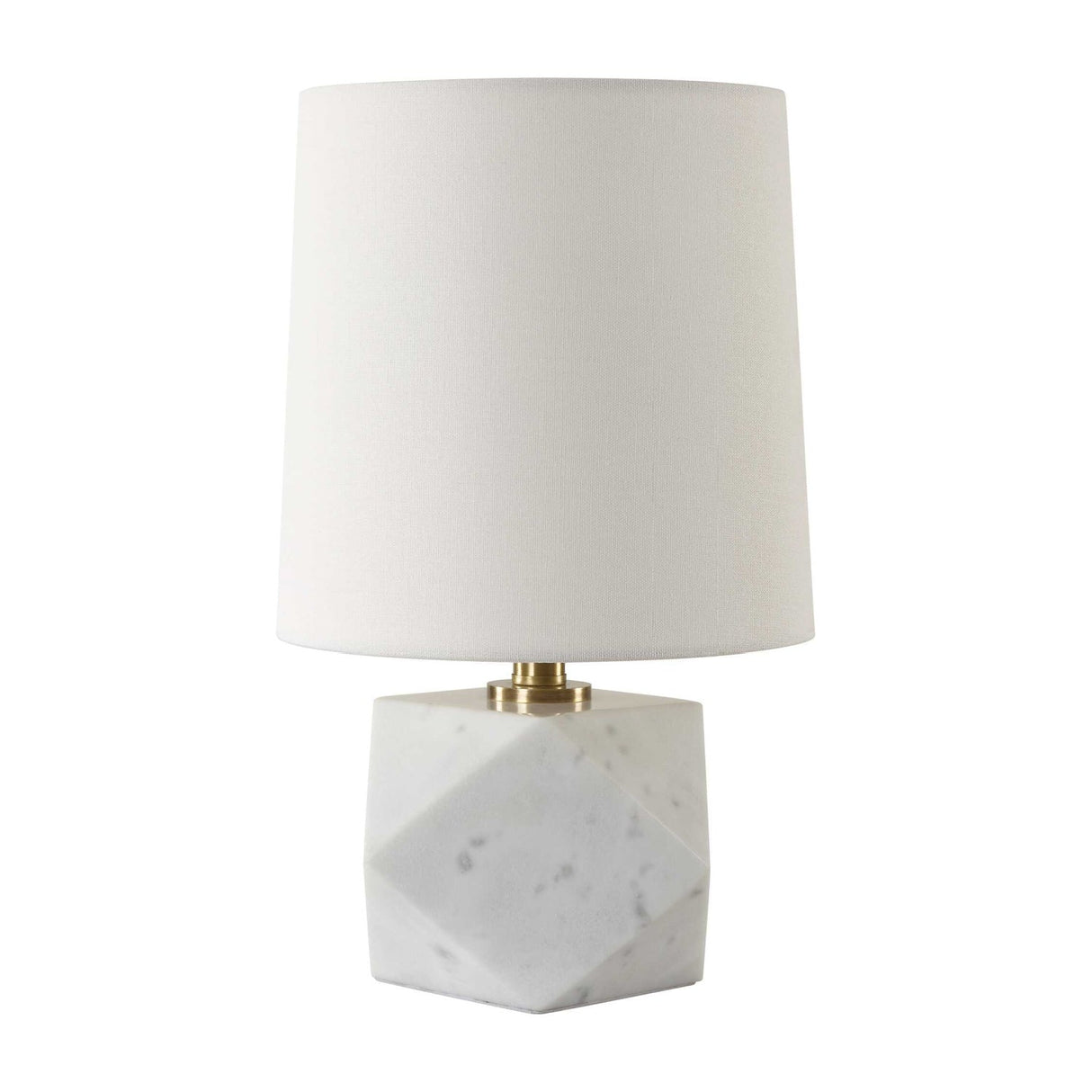 Modern European furniture - Faceted White Marble Table Lamp - www.oroa.com