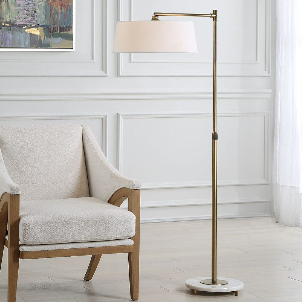 Brushed Brass Adjustable Floor Lamp | Uttermost Branch Out