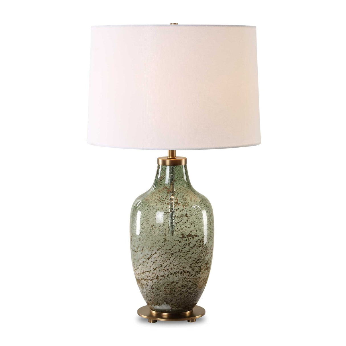 Green Translucent Glass Table Lamp by Uttermost Chianti