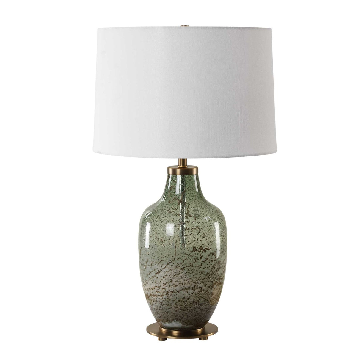 Green Translucent Glass Table Lamp by Uttermost Chianti, alternate view 3