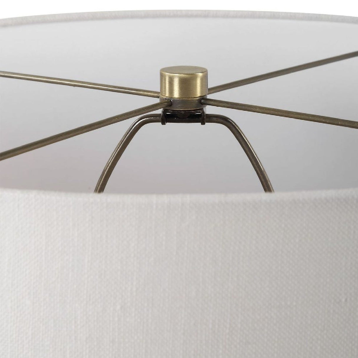 Ribbed White Ceramic Table Lamp by Uttermost Crimp, alternate view 7