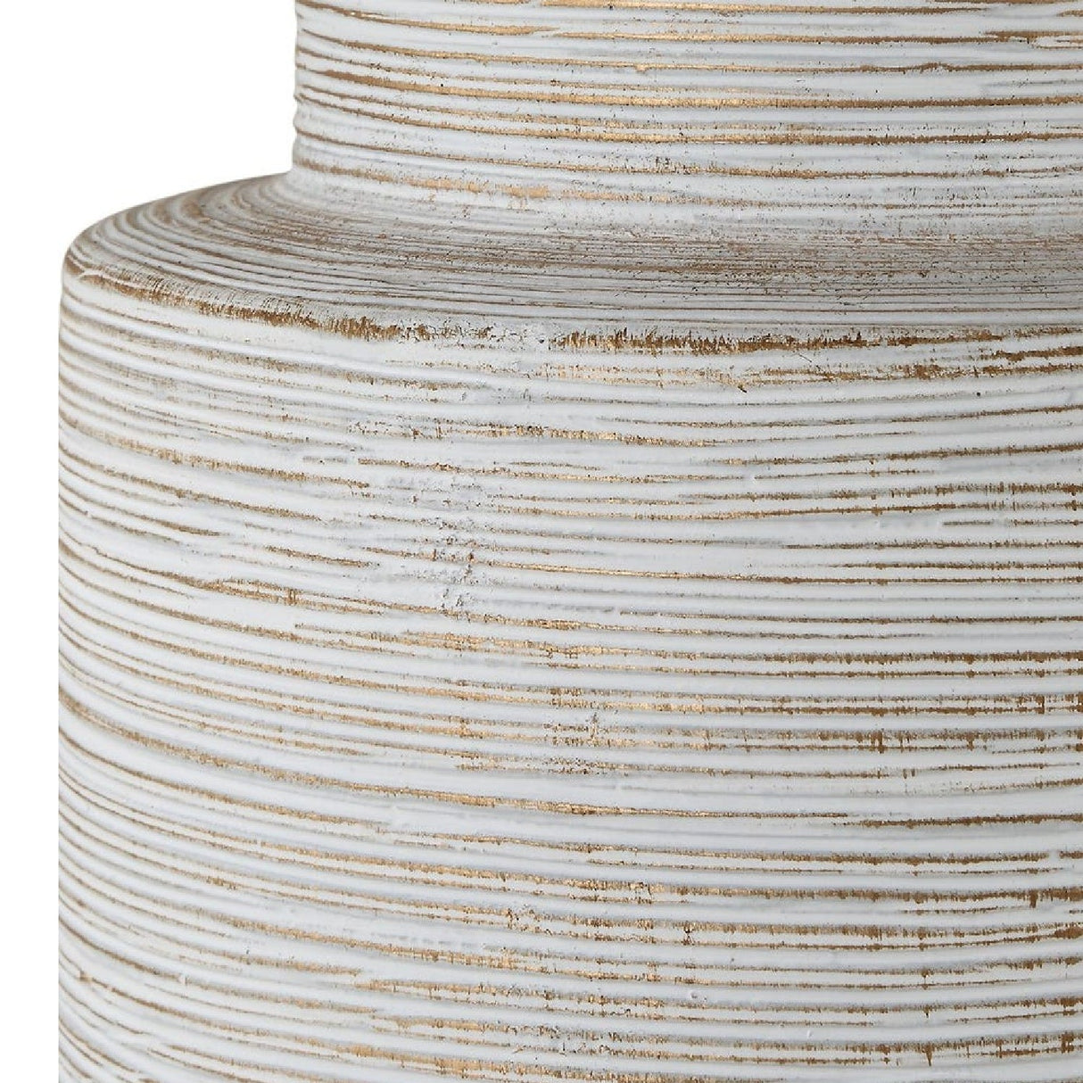 Ribbed White Ceramic Table Lamp by Uttermost Crimp, alternate view 6