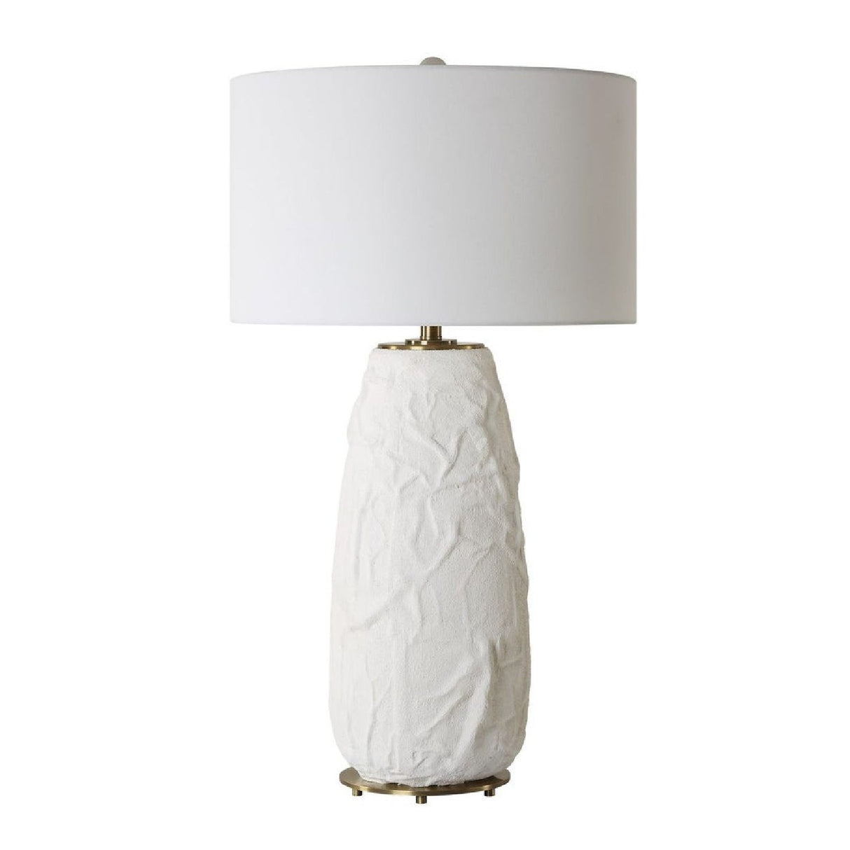 Modern European furniture - White Textured Ceramic Table Lamp by Uttermost Vida - www.oroa.com