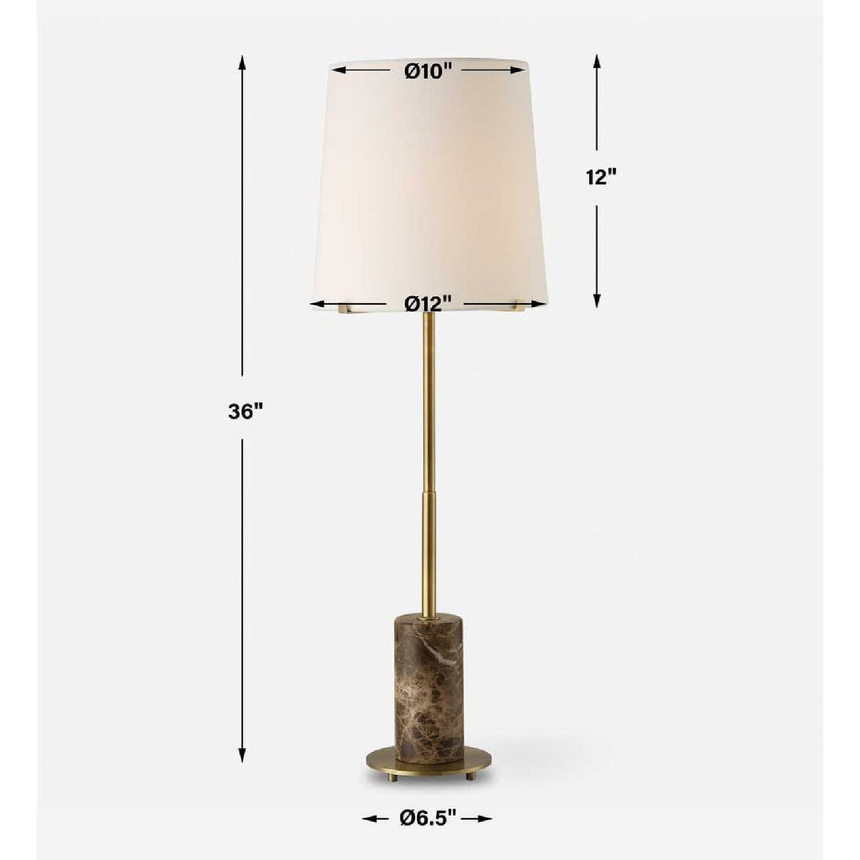 Brown Marble Buffet Lamp by Uttermost Sepia, alternate view 4