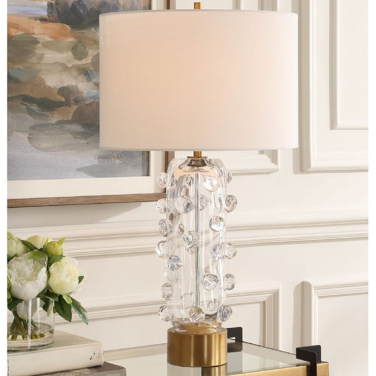 Glass Table Lamp by Uttermost Aura, alternate view 9