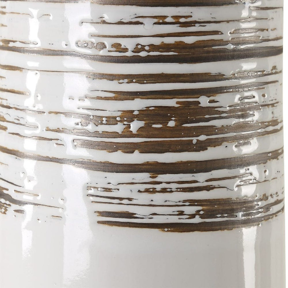 Modern European furniture - White Ceramic Linen Table Lamp by Uttermost Haven - www.oroa.com