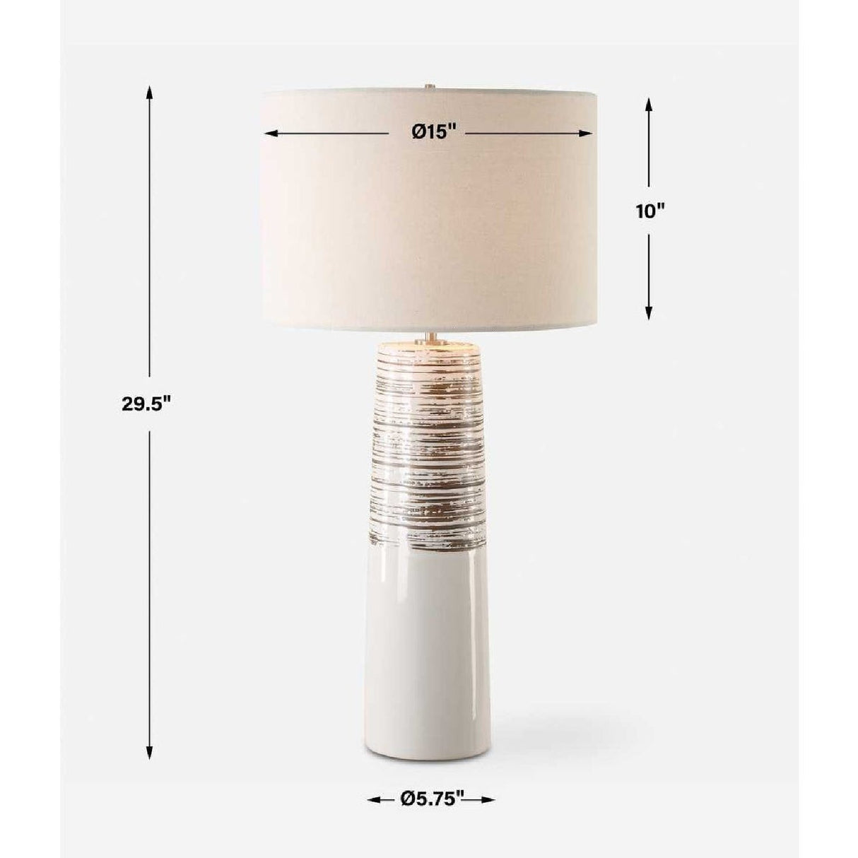 Modern European furniture - White Ceramic Linen Table Lamp by Uttermost Haven - www.oroa.com