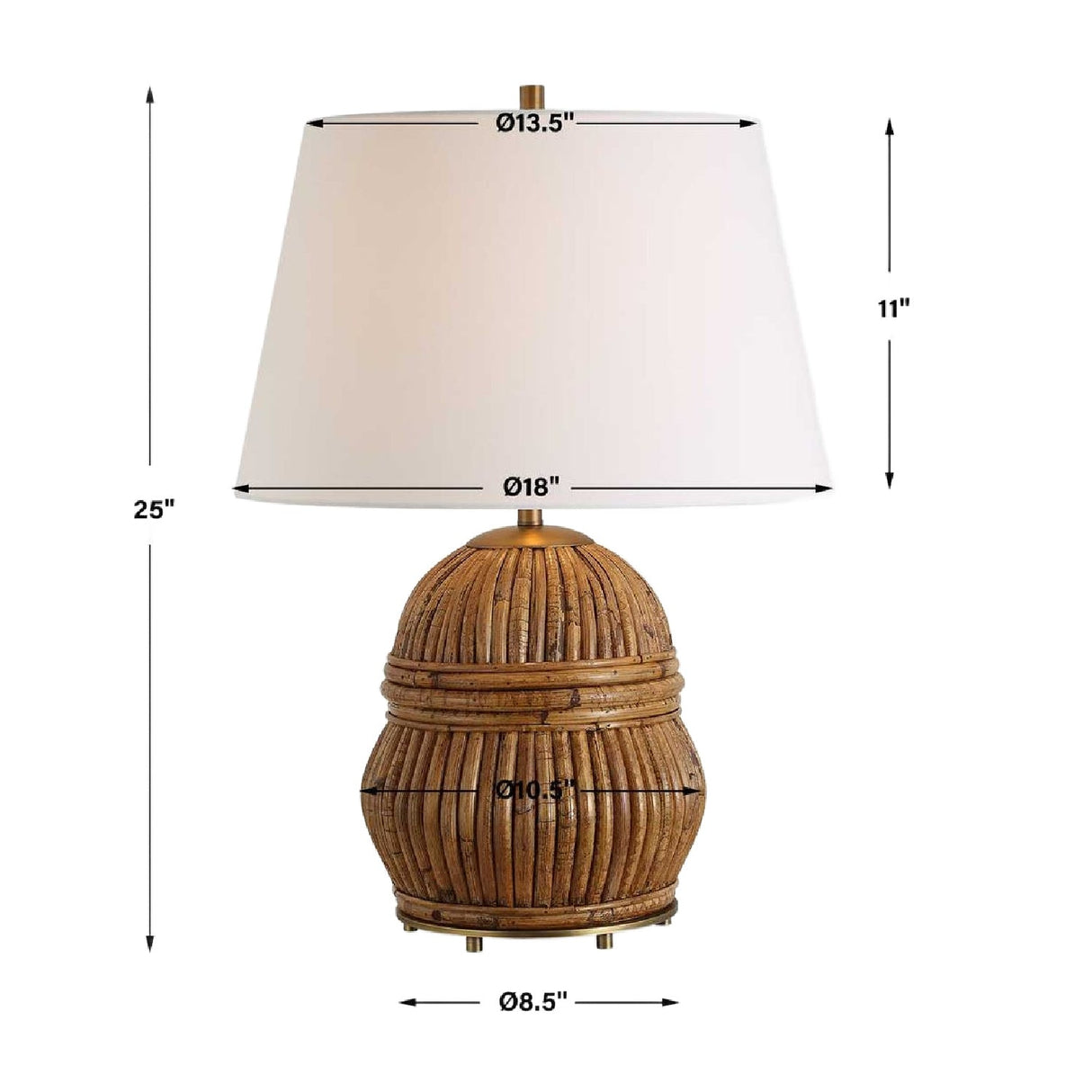 Modern European furniture - Aged Rattan Table Lamp by Uttermost Reed - www.oroa.com