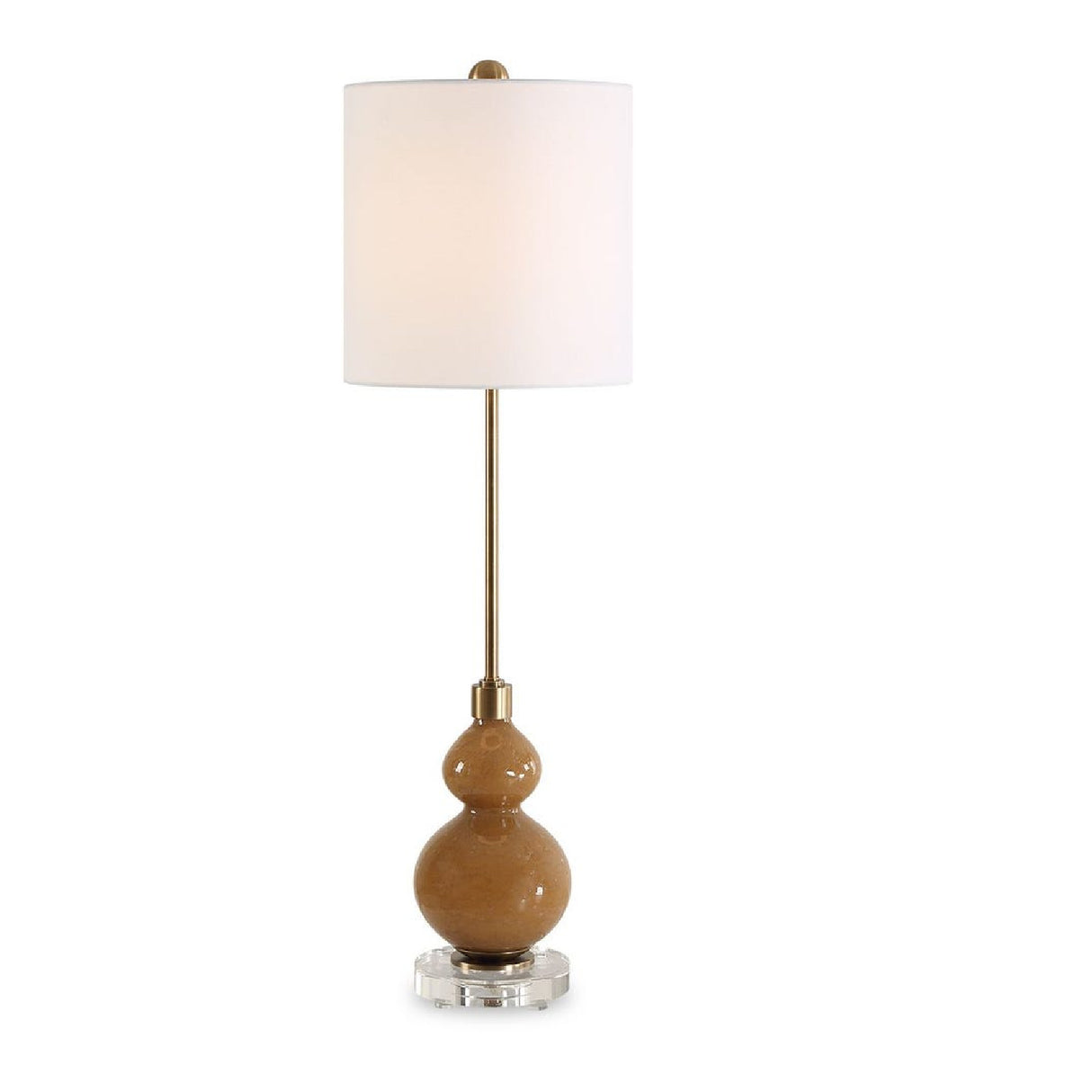 Brown Seeded Glass Buffet Lamp by Uttermost Sienna