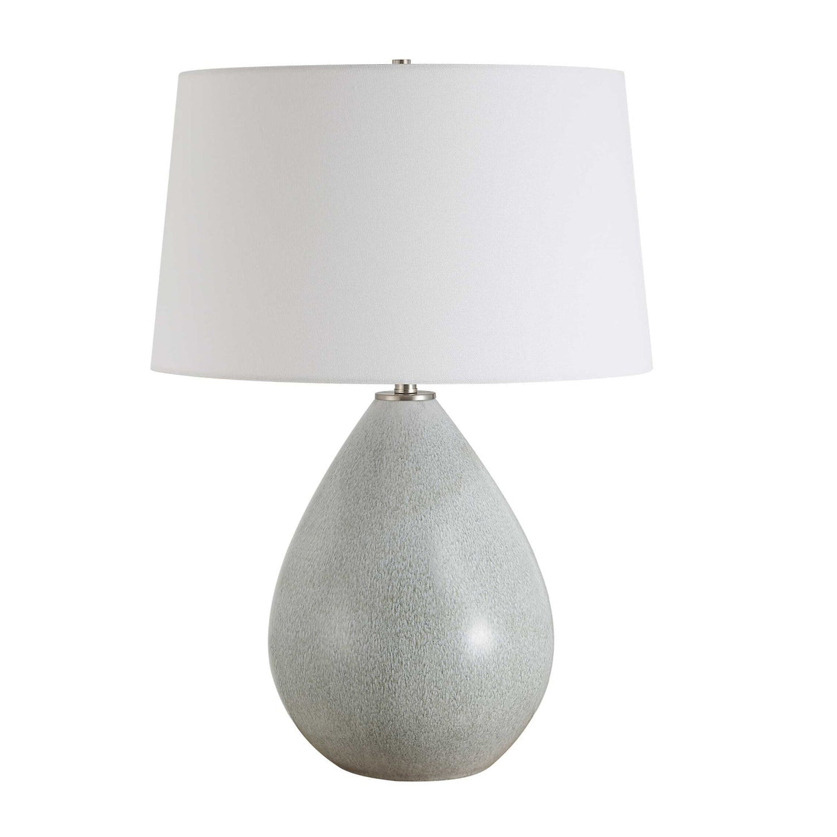 Cream Ceramic Teardrop-Shaped Table Lamp by Uttermost Moray, alternate view 3