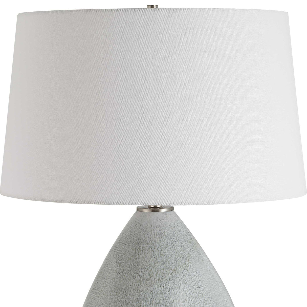 Cream Ceramic Teardrop-Shaped Table Lamp by Uttermost Moray, alternate view 4