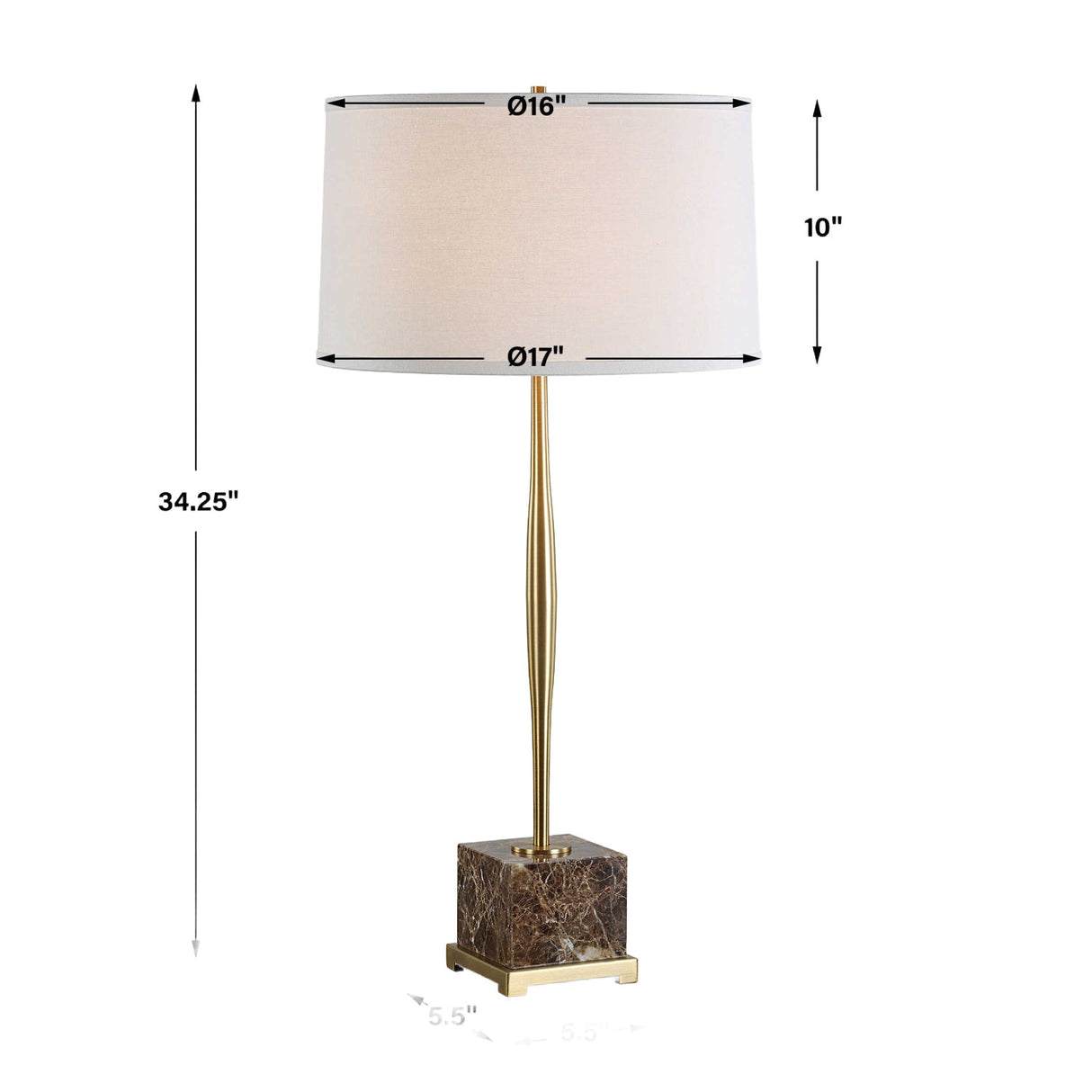 Brass Spindle Base Table Lamp by Uttermost Booker, alternate view 7