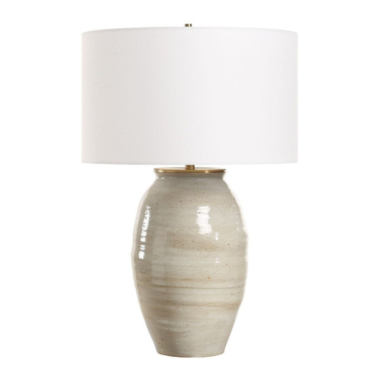 Gray Glazed Ceramic Table Lamp by Uttermost Amos, alternate view 3