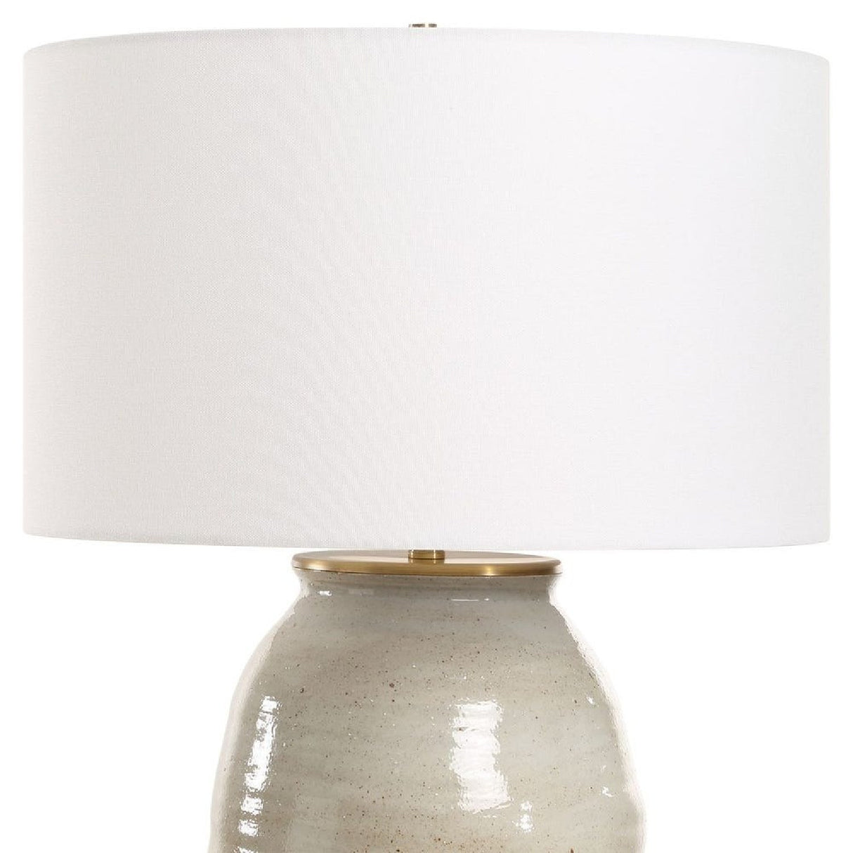 Gray Glazed Ceramic Table Lamp by Uttermost Amos, alternate view 4