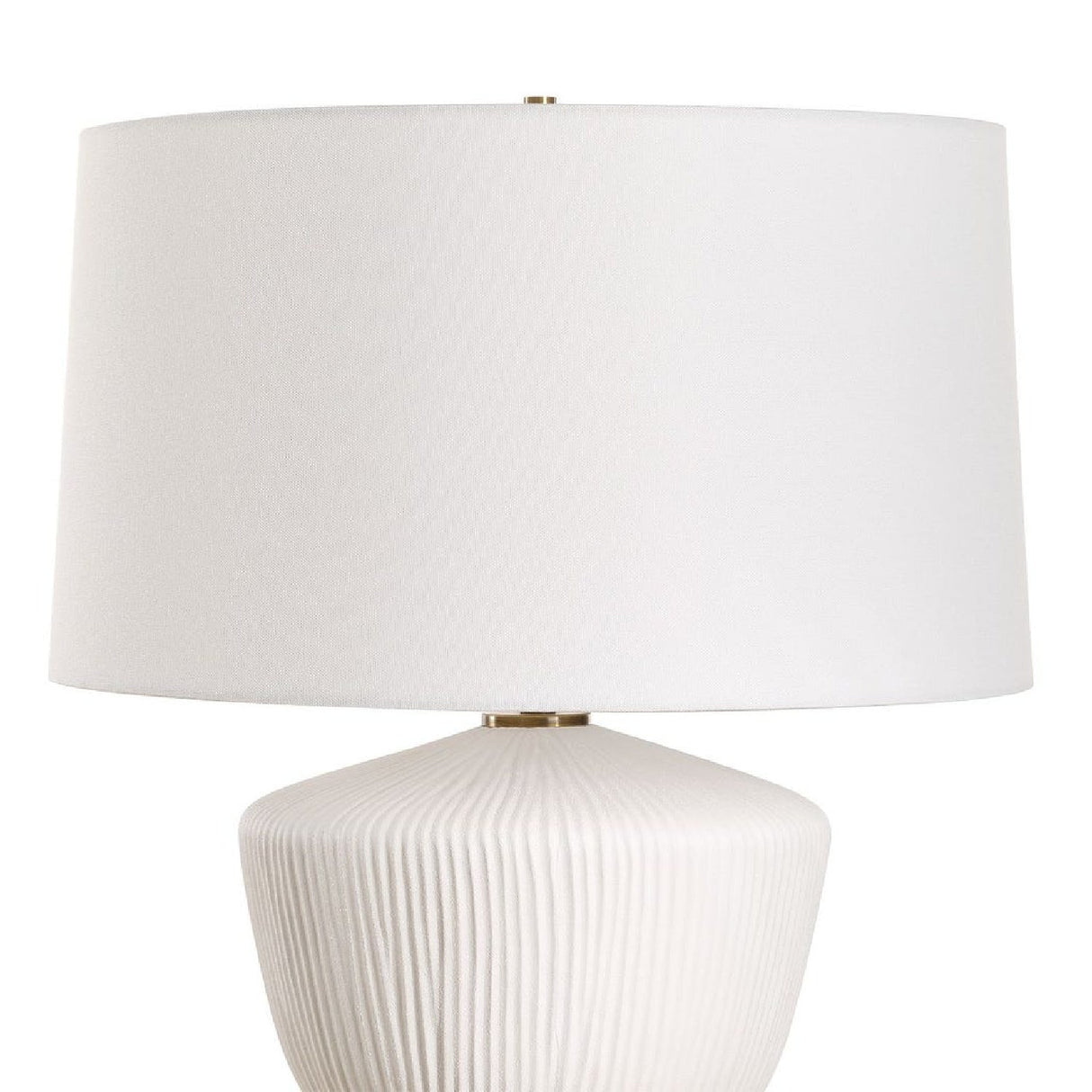 Modern European furniture - White Ribbed Ceramic Table Lamp by Uttermost Maisie - www.oroa.com