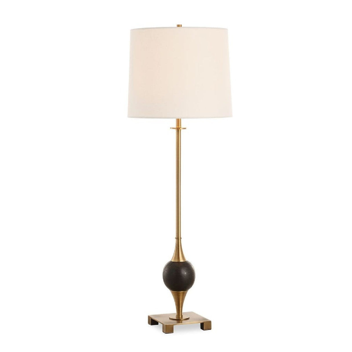 White Linen Shade Buffet Lamp by Uttermost Dempsey