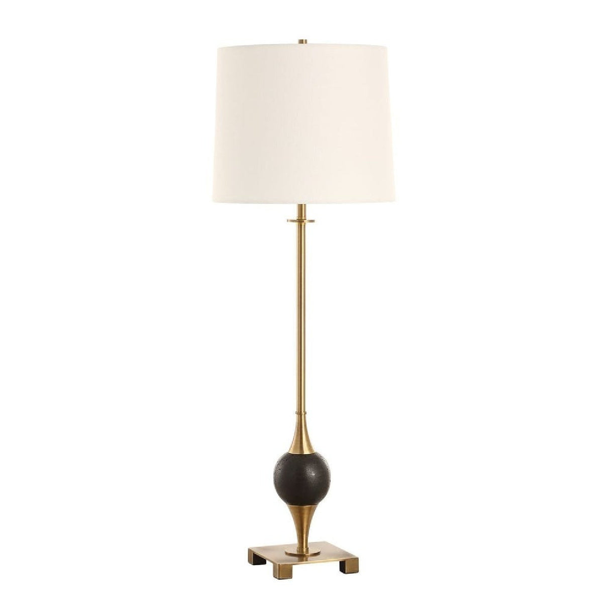 White Linen Shade Buffet Lamp by Uttermost Dempsey, alternate view 3
