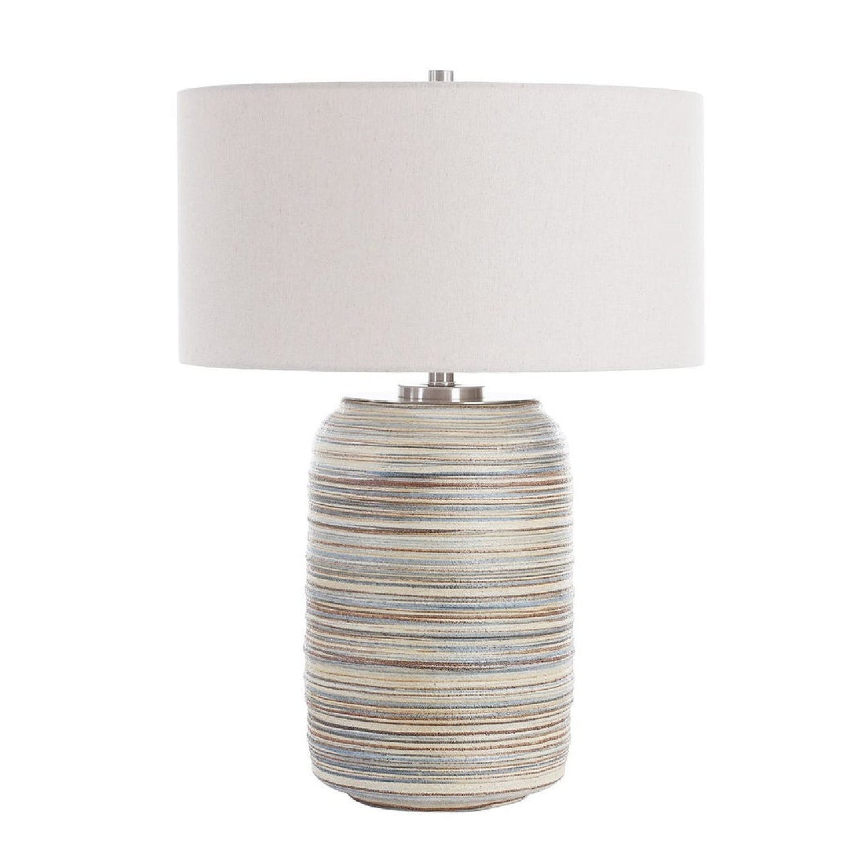 Earth-Toned Stripe Ceramic Table Lamp L by Uttermost Prospect