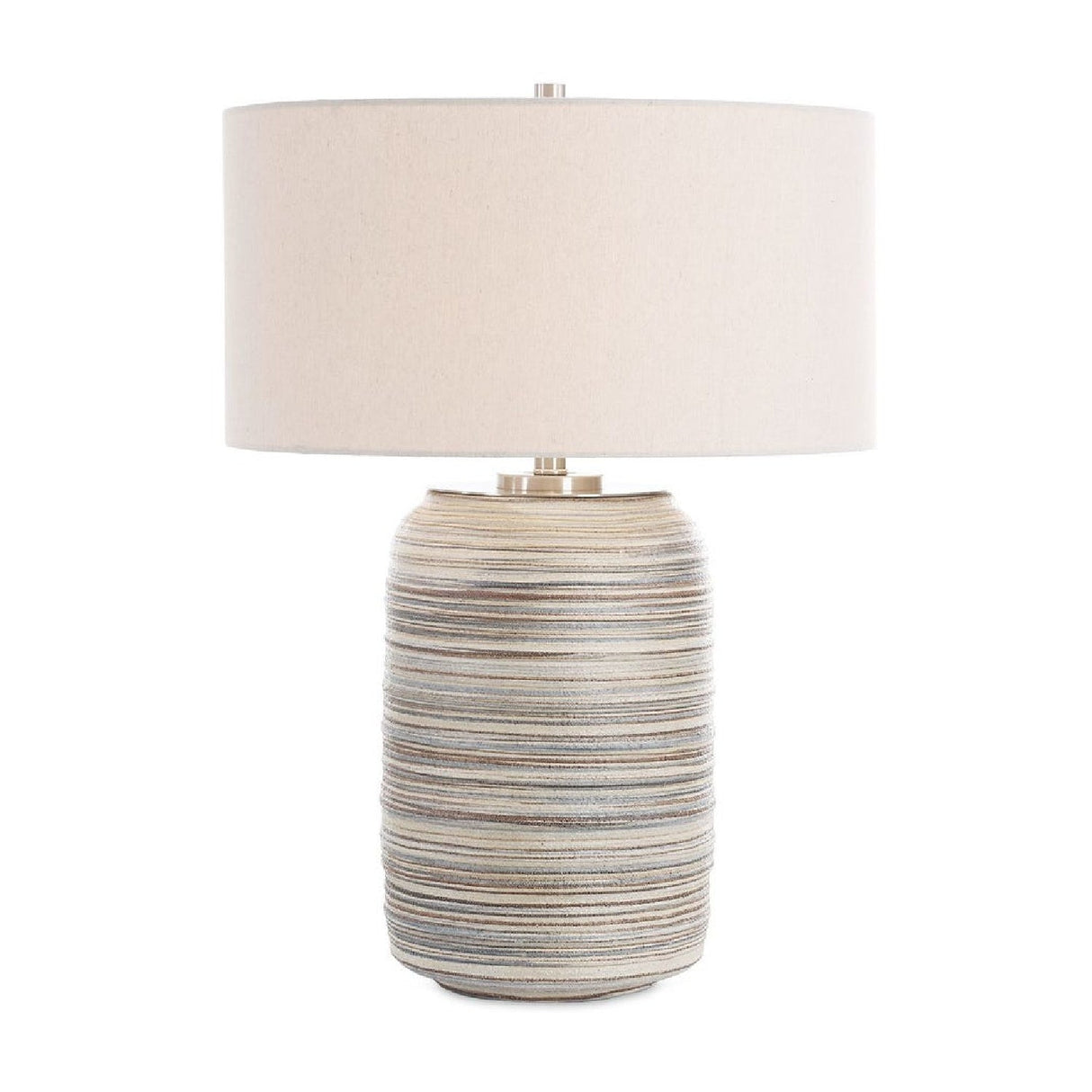 Earth-Toned Stripe Ceramic Table Lamp L by Uttermost Prospect, alternate view 3