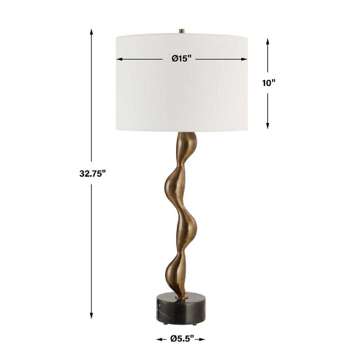 Modern European furniture - Organic-Curved Bronze Table Lamp by Uttermost Remolino - www.oroa.com